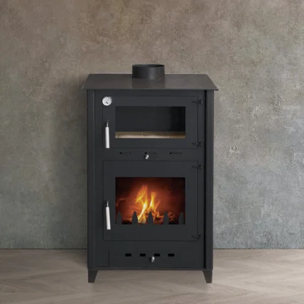 INTERSTOVES - Poêle à bois avec four Rosa 10 Bûches 50cm - Noir